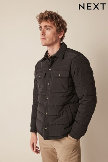 Black Quilted Shacket (D76012) | £60
