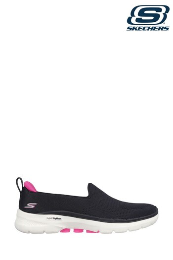 Skechers 403764L Black Womens Go Walk 6 Ocean Splash Trainers (D76125) | £79