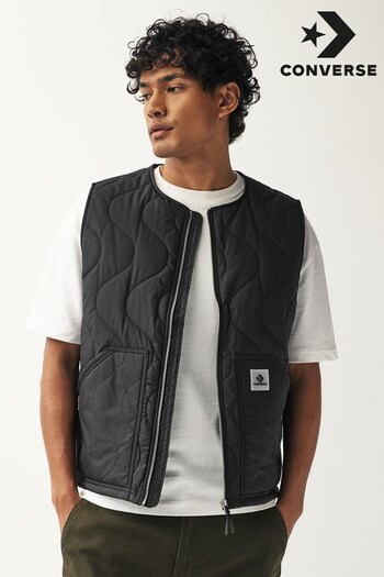 Converse Black Quilted Gilet (D76157) | £90