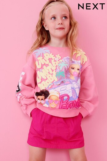 Pink Barbie Crew Sweatshirt Top (3-16yrs) (D76233) | £19 - £24
