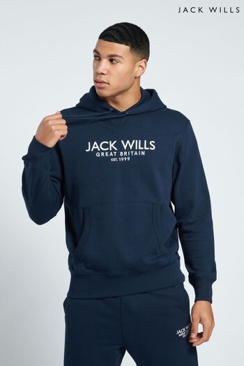 Jack Wills Dark Blue Batsford Hoodie (D76399) | £55