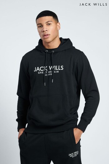 Jack Wills Batsford Black Hoodie (D76401) | £55
