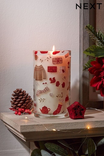 Red Pillar Festive Spice Scented Christmas Candle (D76602) | £10