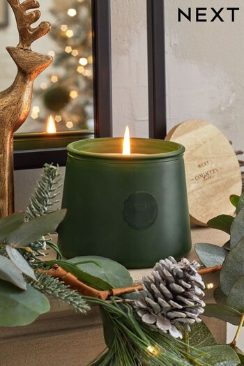 Green Country Luxe Winter Thyme Fragranced Scented Christmas Candle (D76609) | £10
