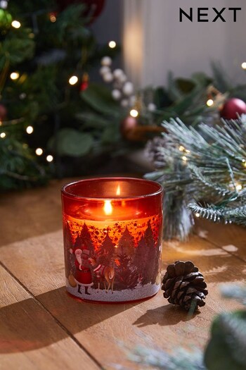 Red Santa Festive Spice Christmas Scented Lit Candle (D76615) | £10