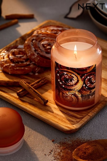 Brown Cinnamon Roll Jar Candle (D76634) | £15
