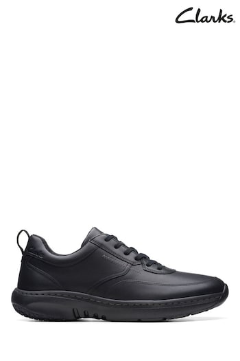 Clarks Black Leather Pro Lace Shoes (D76716) | £100