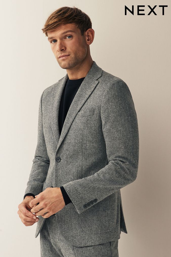 Men s Grey Slim Suits Next Official Site