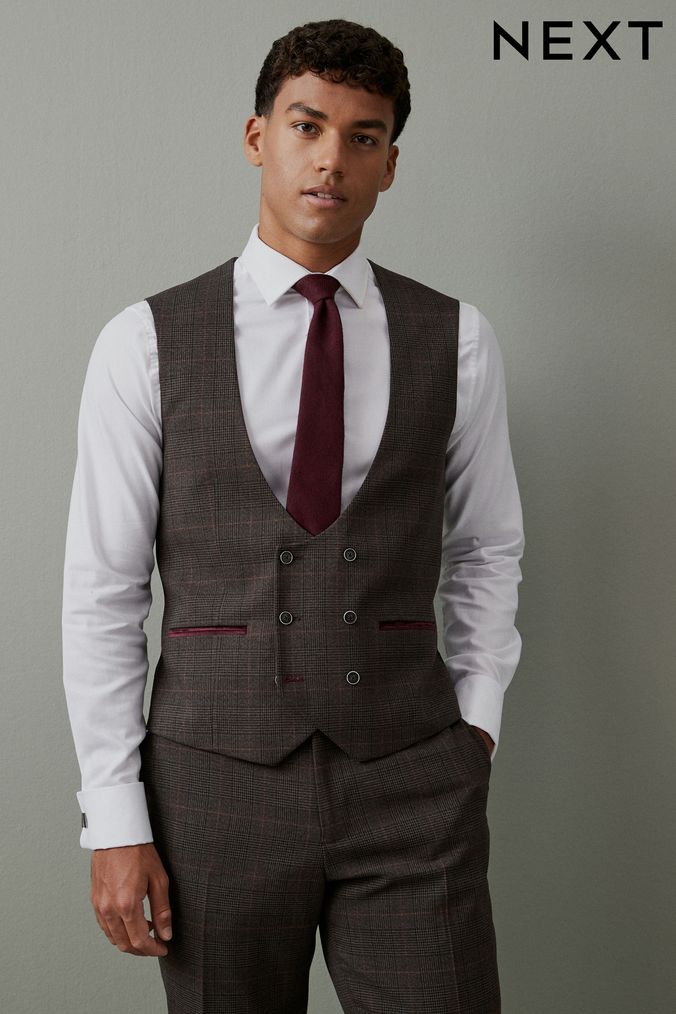 Buy Men s Plus Size Waistcoats Brown Online Next UK