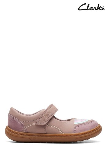 Clarks Pink F fit Flash Prize Toddler Shoes (D76858) | £38