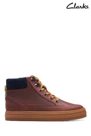 Clarks Brown G Fit Nova Street Kids Boots Krush (D76863) | £48 - £50