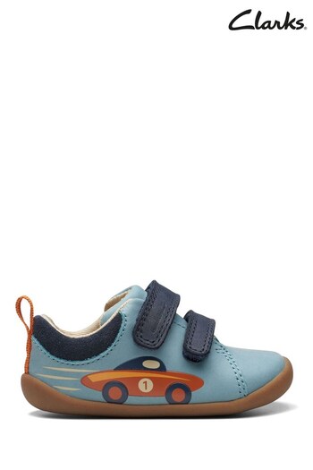 Clarks Blue Multi Fit Roamer Retro Toddler Shoes (D76879) | £30