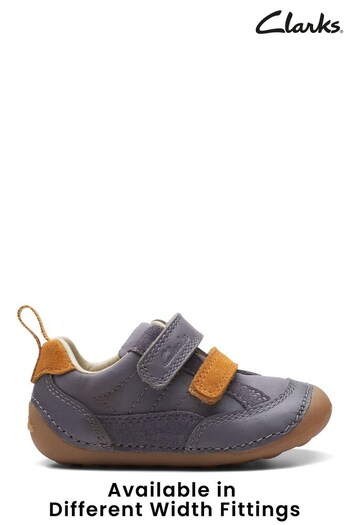 Clarks Grey multi fit Tiny Fawn Toddler Shoes (D76880) | £30
