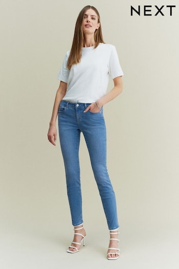 Mid Blue Low Rise Skinny Jeans (D76934) | £25