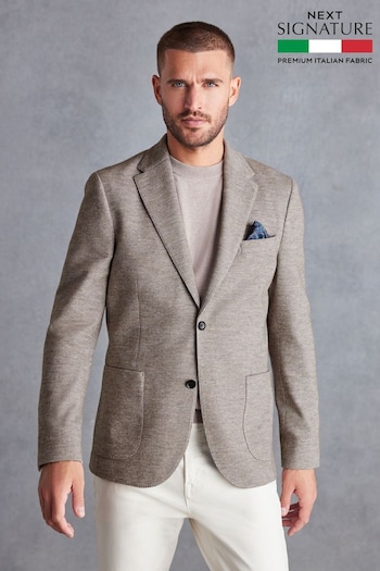 Neutral Signature Italian Wool Blend Jersey Blazer (D77026) | £170