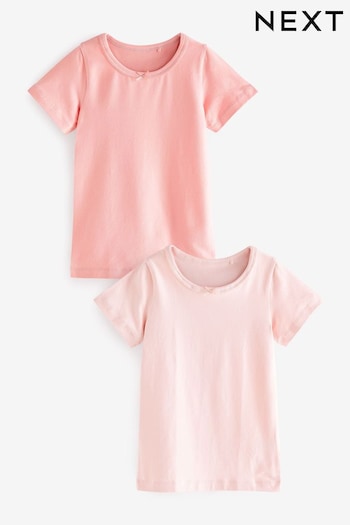 Pink Short Sleeved Vests 2 Pack (1.5-12yrs) (D77027) | £7.50 - £9.50