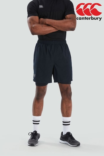 Canterbury Black VapoDri 7" 2-in-1 Shorts (D77107) | £40