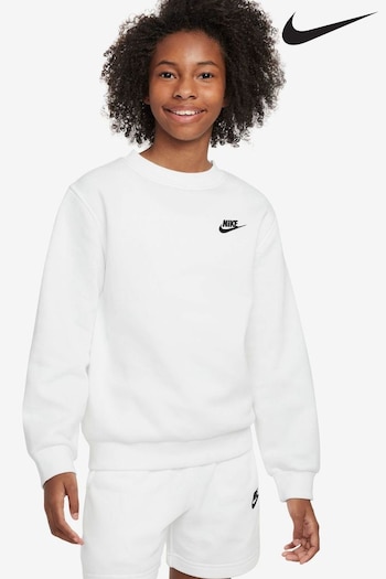 Nike flyknit White Club Fleece Sweatshirt (D77118) | £38