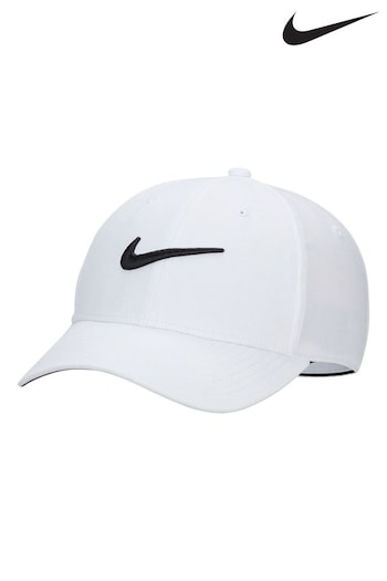 Nike slam White Dri-Fit Club Structured Swoosh Cap (D77129) | £23