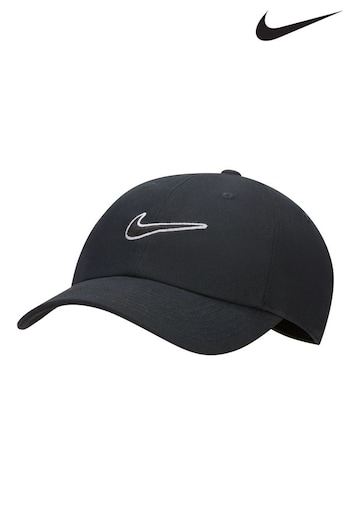 Nike colors Black Club Unstructured Swoosh Cap (D77178) | £20