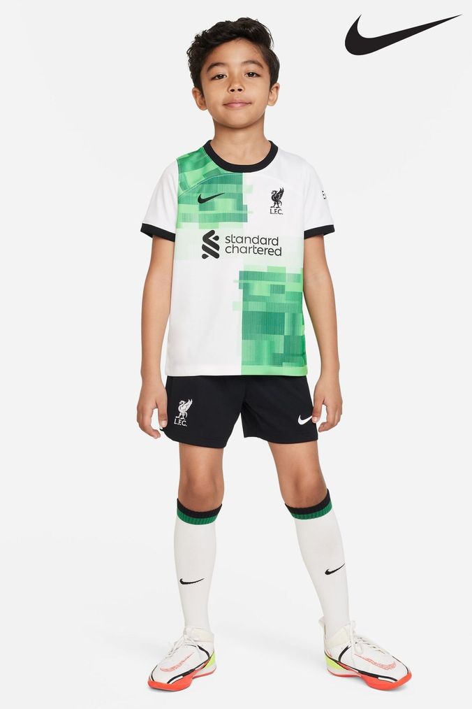 Nike White/Green Liverpool FC 23/24 Third Football Shirt (D77211) | £55