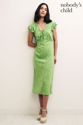 Nobody's Child Green Lily Midi Dress (D77420) | £39