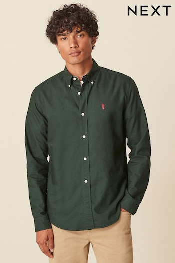 Forest Green Long Sleeve Oxford Shirt (D77442) | £25