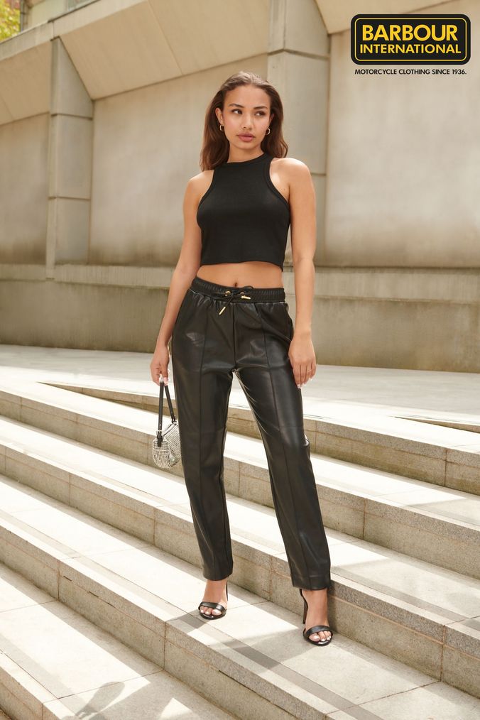 Barbour trousers hot sale womens Black