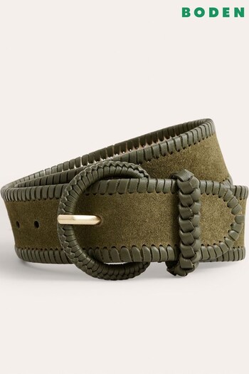 Boden Green Woven Waist Belt (D77664) | £60