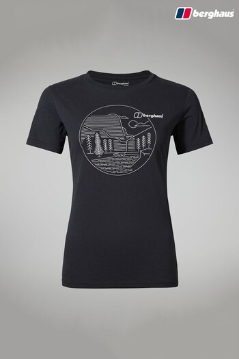 Berghaus Linear Landscape Black T-Shirt (D77672) | £25