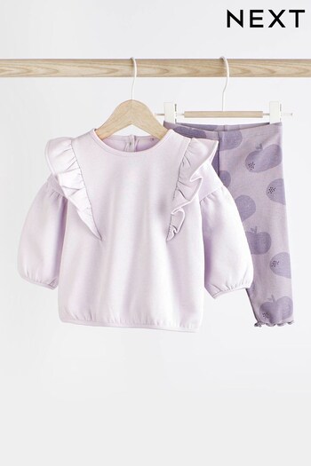 Lilac Purple 2 Piece check Sweater and Leggings Set (D77815) | £13 - £15