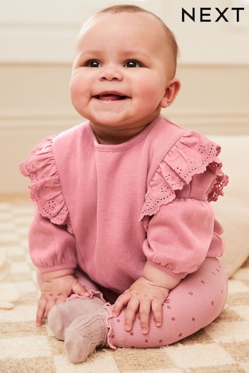 Pink 2 Piece Baby Sweater and Leggings Set (D77816) | £13 - £15