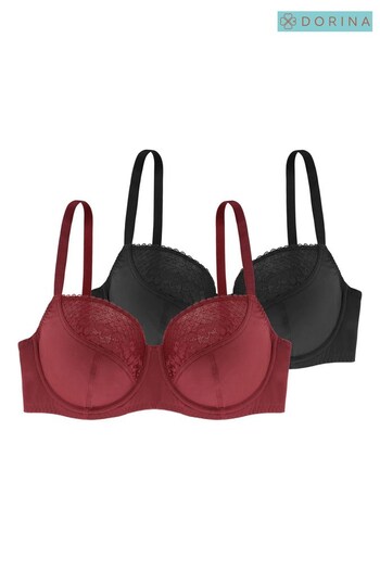 Dorina Kelsea Red Curves Eco Non Padded Wired Bra 2 Packs (D77934) | £32