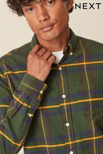 Green/Yellow Check Long Sleeve Shirt (D78005) | £28