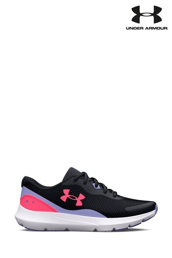Under Armour GGS Surge 3 Black Trainers (D78217) | £33