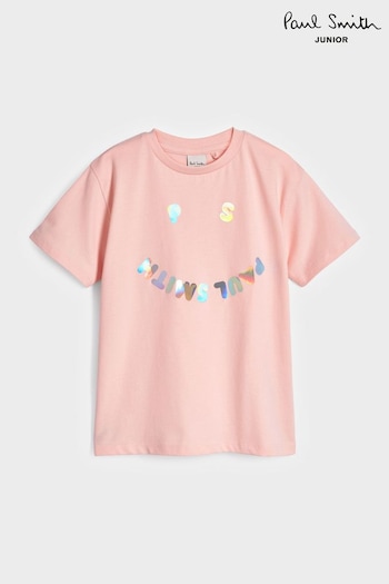 Paul Smith Junior Short Sleeve Holographic 'Happy' Design T-Shirt (D78286) | £45