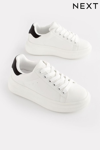 White/Black Chunky Sole Trainers (D78359) | £24 - £31