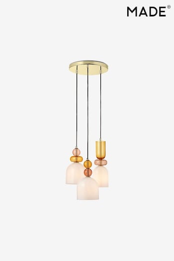 MADE.COM Pink Multi Whitney Cluster Pendant Lamp (D78429) | £199