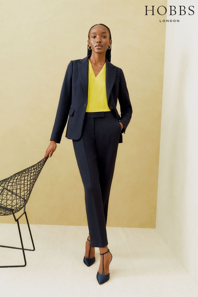 Buy Women s Blue Hobbs Blazer Coatsandjackets Online Next UK