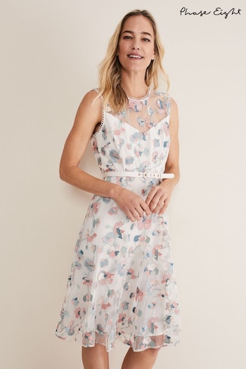 Phase Eight Pink Leighton Embriodered Dress (D78492) | £169