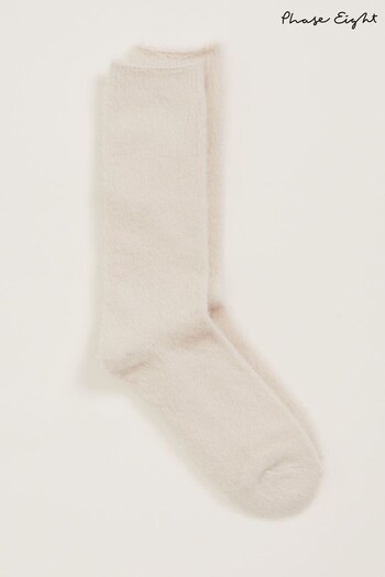 Phase Eight Natural Fluffy Socks (D78499) | £15