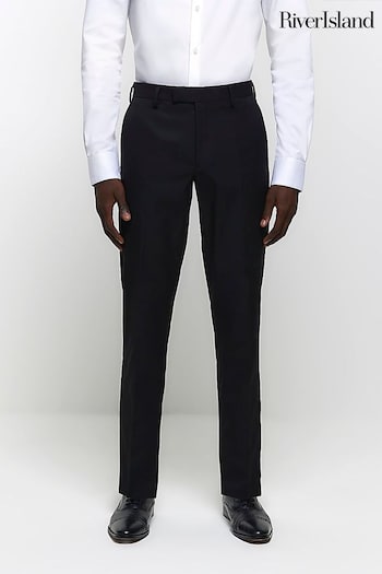 River Island Black Skinny Twill Suit: Trousers (D78519) | £35