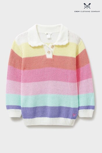 Crew Clothing Company Pink Stripe Cotton Casual Jumper (D78540) | £28 - £32
