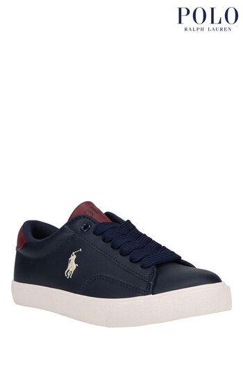 Polo Ralph Lauren Navy Theron V Logo Trainers (D78594) | £75