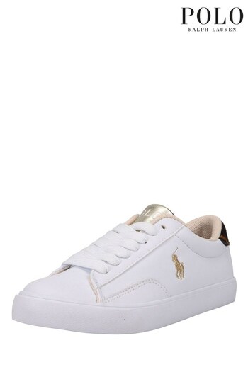 Polo Ralph Lauren Theron V Logo White Trainers (D78595) | £75