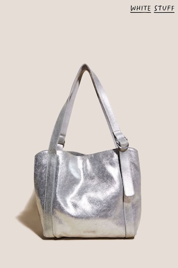 White Stuff Silver Hannah Leather Tote (D78761) | £99