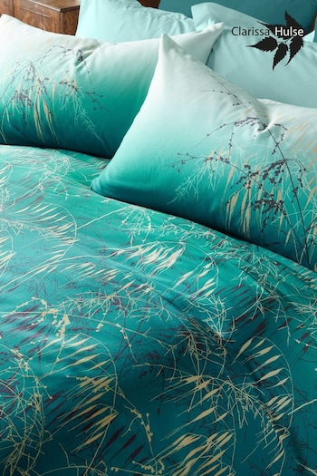 Clarissa Hulse Set of 2 Green Meadow Grass Pillowcases (D78788) | £25