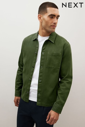 Khaki Green Twill Shacket (D78820) | £45