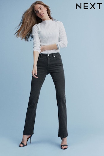 Washed Black Low Rise Bootcut Jeans (D78828) | £25