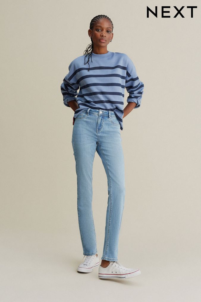Buy Women s Slim Mid Rise Jeans Online Next UK